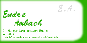 endre ambach business card